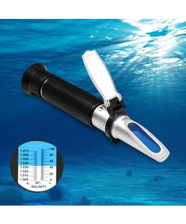 BOWONG Salinity Refractometer Automatic Temperature Compensation Salt Water Tester Hydrometer 0-100ppt & 1.000-1.070 Specific Gravity ATC Refractometer for Sea Water Aquarium Tank Marine Industry - Buy Online on GoSupps.com