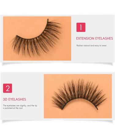 Asinfter 20 Pairs 3D Chemical Fiber Lashes Natural False Eyelashes Dramatic Volume Lashes Makeup Extension Eyelashes - Buy Online on GoSupps.com