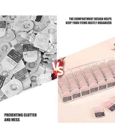 Daily Contact Lens Organizer - 7 Grids Large Capacity Box | Transparent Dustproof Compartment for Disposable Lenses & Small Items - Buy Online on GoSupps.com