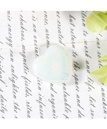 Healing Crystal Opal Heart Stone - Mini Love Pocket Stone for Reiki Therapy - 20mm Tumbled Worry Stone for Stress Relief and Home Decor - Buy Online on GoSupps.com