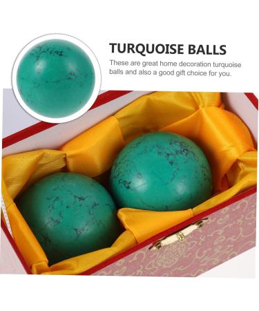 TOVINANNA 6 STK Turquoise Wooden Handballs - Fitness & Massage Tools | Health Care Accessories for Muscle Relaxation & Crafting - Buy Online on GoSupps.com
