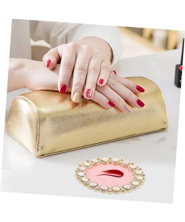  BATHVEVE Nail Art Mixing Palette Resin Nail Art Palette with Crystal Gem Edge Nail Polish Mixing Plate Nail Art Display Board Nail Painting Palette - Buy Online on GoSupps.com