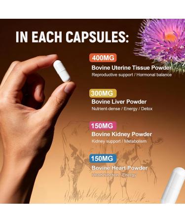 Beef Liver Capsules with Tudca - Beef Organ Supplement for Women Liver Kidney Heart Uterus Tissue Support Liver Health & Detox Energy Women s Health & Hormonal Balance Grass Fed Non-GMO - Buy Online on GoSupps.com