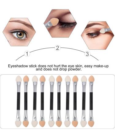 BIUDECO 20pcs Latex Eye Shadow Stick Sponge Dual Sided Eyeshadow Brush Cosmetic Makeup Plastic - Buy Online on GoSupps.com