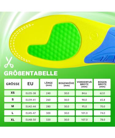 Shop Plantar Fasciitis Insoles for Work Shoes | Comfort Shoe Inserts for Men & Women | Yellow XL (EU48-50) - 32cm - Buy Online on GoSupps.com