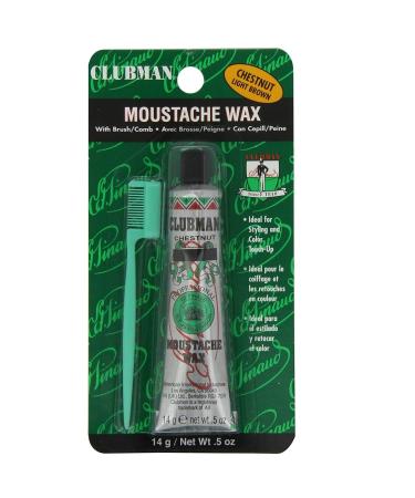 Clubman Moustache cire marron 0 50 oz (Pack de 4)