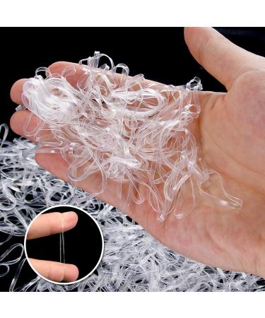 Olisans 600 Transparent Mini Hair Ties - Small Rubber Bands for Girls & Daily Hairstyles - Buy Online on GoSupps.com