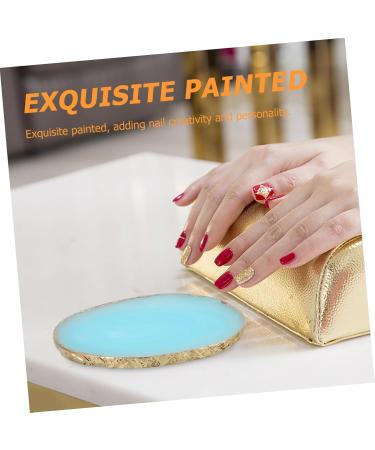  Healvian Healvian 2 Piece Nail Palette Nail Art Palette Nail Polish Mixing Palette Nail Artist Palette Mixing Tray for Nail Polish Nail Art Painting Tray Nail Art Mixing Tray Mixing Palette for Nail Makeup Resin - Buy Online on GoSupps.com