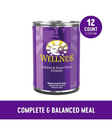 Wellness Complete Health Natural Wet Dog Food - Chicken & Sweet Potato (12.5 oz, Pack of 12) - Buy Online on GoSupps.com