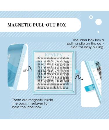 120 Pcs 3D Fluffy Eyelash Clusters - DIY Cluster Eyelash Extensions - Thin Band & Soft - Snowdrop Mix - D-10-16 - Buy Online on GoSupps.com