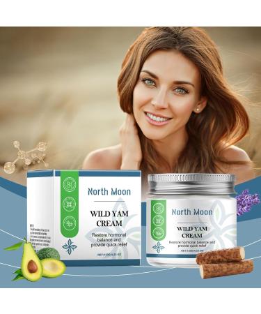 Buy North Moon Wild Yam Cream - Organic Hydrating & Soothing Face Cream for Balanced Skin | Ideal for Men and Women - Buy Online on GoSupps.com
