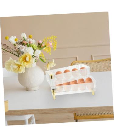 Box Portable Refrigerator Portable Drawers Egg Filler Flats Plastic Eggs Holder Egg re-usable Transparent 26.5X16X10CM - Buy Online on GoSupps.com