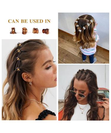 36 PCS Mini Hair Claw Clips for Women - 0.6 Inch Plastic Hair Jaw Clips for Styling Long Hair - Perfect Hair Accessories for Girls - Black Brown Clear - Buy Online on GoSupps.com