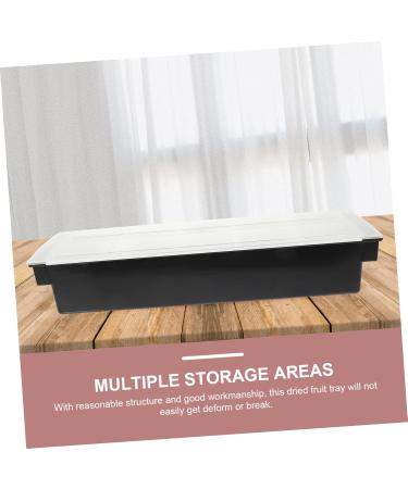 Alipis Box Dog Fruit Box Food Tray Sectional Food Serving Containers Dry Fruit Container Dried Fruit Plate 49.5X15.5X9CM Black - Buy Online on GoSupps.com