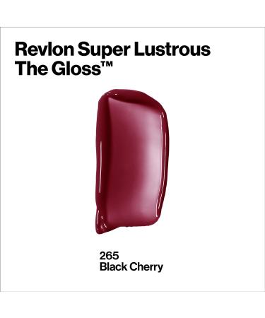 Revlon Super Lustrous Lip Gloss | Non-Sticky Formula | High Shine Finish | 265 Black Cherry | 0.13 Fl Oz (Pack of 1) - Buy Online on GoSupps.com