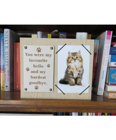 UniDeco Cat Picture Frame Memorial 4 x 6 Inch Remembrance Gifts Photo with Pet in Memory Sayings Loss Gifts Away Death of Kitty Memory Picture Passing Away RIP Sympathy loving Paw Print Wall Cat Goodbye - Buy Online on GoSupps.com