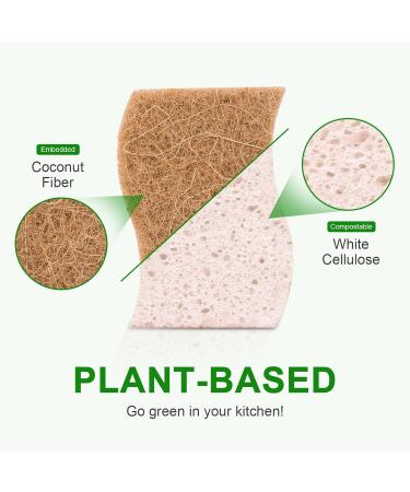Biodegradable Dish Sponge - 9 Pcs Non-Scratch Eponge Vaisselle Dish Scrub Brush Dish Brush Dish Scrubber Brush Dual-Sided Cleaning Sponge for Kitchen - Buy Online on GoSupps.com