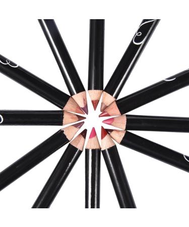  Shurzzesj Set of 12 professional lip pencils - Waterproof lip pencil - With lid - Matte and waterproof - Long-lasting lip liner - Buy Online on GoSupps.com