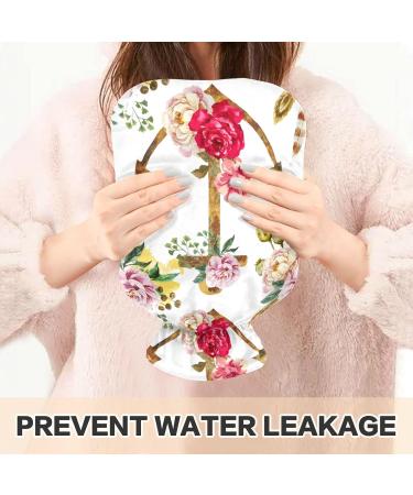 NAANLE 2L Hot Water Bottle - Watercolor Ethnic Flower Anchor for Pain Relief & Warmth | Large Transparent Design for Bed Hands & Feet | Heat & Cold Therapy - Buy Online on GoSupps.com