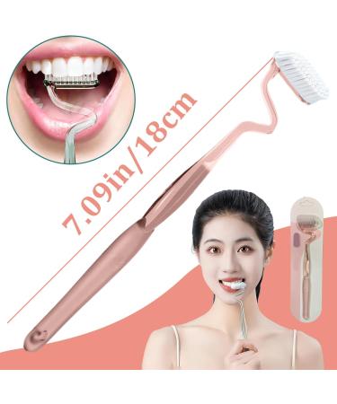 Ergonomic Soft Bristle Toothbrush for Adults - Red Manual Replacement with Tongue Cleaner | Ideal for Gum Care - Buy Online on GoSupps.com