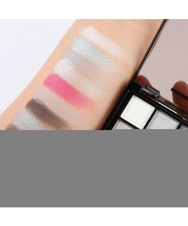 Silver Grey Eyeshadow Palette - Dark Shimmer Hue Rich Pigment Powder Silky Blend Formula Sparkling Metallic Glow | 9 Colors Eye Makeup Long Lasting - Buy Online on GoSupps.com