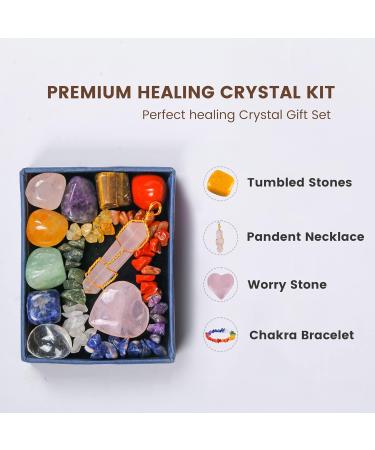 ABHISUBYA Women's Crystal Gift Set - Healing Crystals, Seven Chakra Stones, Meditation Accessories - Perfect Gift for Women - Buy Online on GoSupps.com