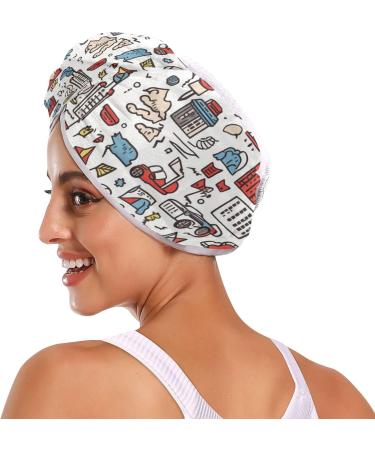 City Elements Hair Towel 2 Pack - Super Absorbent Quick Dry Hair Turbans for Women & Girls | Perfect Hair Drying Solution - Buy Online on GoSupps.com