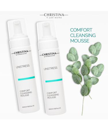 Buy CHRISTINA Unstress Comfort Cleansing Mousse - Gentle Green Tea & Vitamin B5 Face Cleanser for All Skin Types 200ml | 24-Hour Hydration - Buy Online on GoSupps.com