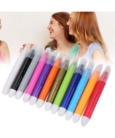 ZJchao 12-Piece Hair Chalk Pencil Set | Washable Temporary Hair Color for Cosplay DIY Parties & Birthday Make-Up - Buy Online on GoSupps.com