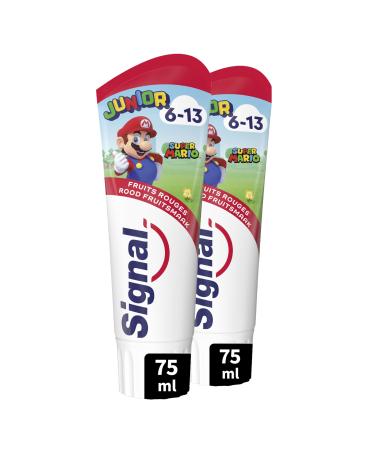 Signal Junior Toothpaste Super Mario Red Fruits 6-13 years 2x75ml