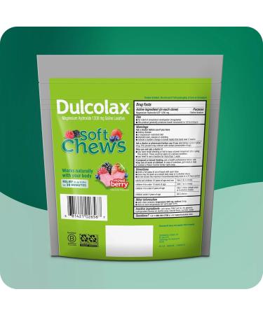Dulcolax Soft Chews Saline Laxative Mixed Berry (60ct) Gentle Constipation Relief Magnesium Hydroxide 1200mg (Pack of 2) - Buy Online on GoSupps.com