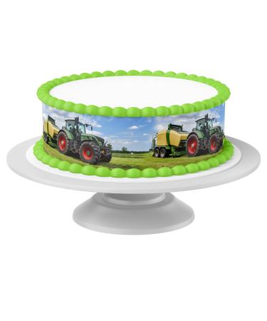 Edible tractor cake ribbon - 4 pieces 24cm x 5cm suitable for cakes up to 30 cm to eat - creative decoration for cakes - Buy Online on GoSupps.com