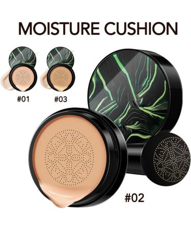 Concealer BB Cream Mushroom Head Air Cushion CC Cream Cover Facial Blemishes Brightening Natural Naked Makeup Foundation 03 # Special Black Leather - Buy Online on GoSupps.com