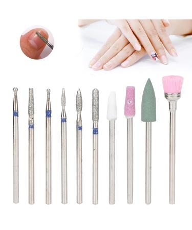 Nail Drill Set - 10pcs Dead Skin Remover & Nail Art Grinding File Heads for Perfect Manicures | Ideal for Professionals & Home Use - Buy Online on GoSupps.com