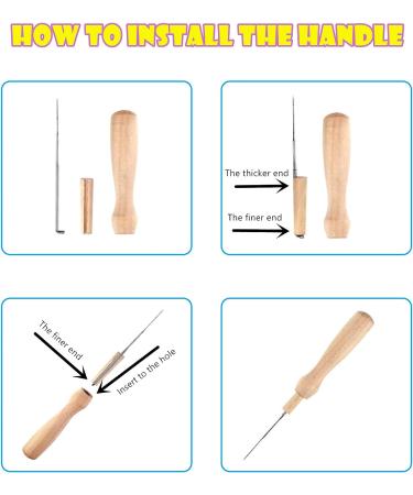 T.F GHG 96 Pieces Triangular Needle Felting Needles  36 Gauge 38 Gauge 40 Gauge  3 Wooden Handles  Wool Needle Felting Tool Kit  5MM Barb Spacing  3 Edges  3 Barbs Per Edge  Total 9 Barbs - Buy Online on GoSupps.com