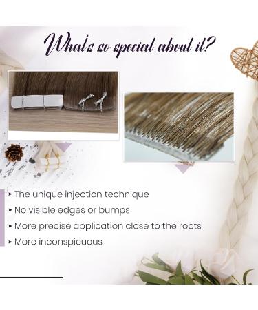 LAAVOO Blond Tape Extensions - Real Hair Balayage Ombre #9A/10/800 - 50cm 5PCS - Light Brown to Platinum - Buy Online on GoSupps.com