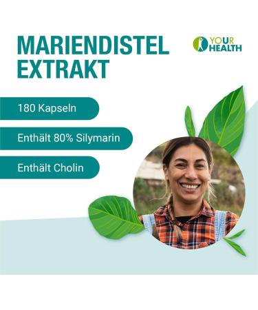  YOUR HEALTH Mary's Sausage Extract 500 mg - Contains 80% silymarin in vegetable capsules - With choline - 360 capsules (l - Buy Online on GoSupps.com