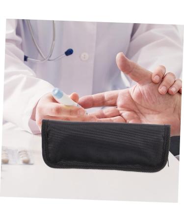 Insulin Cooler Travel Bag - Portable Diabetic Drugs Organizer - Black 20x7cm - Buy Online on GoSupps.com