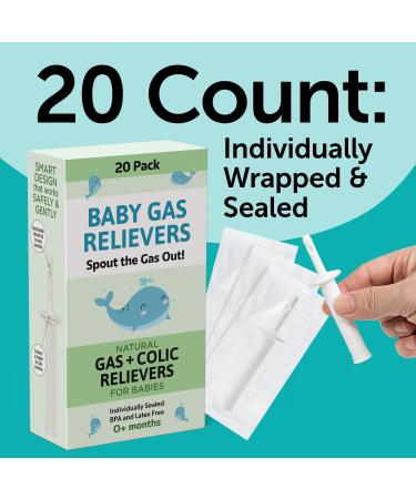 20-Pack All-Natural Gas & Colic Relievers for Gassy Babies - Individually Wrapped & Safe for Newborns - BPA & Latex-Free Formula for Colic, Constipation & Gas Relief - Buy Online on GoSupps.com