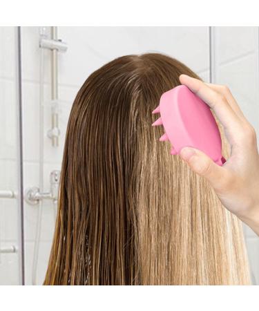 Hair Massage Device - Manual Scalp Brush with Handle | Dual-Use Hair Cleaning & Head Massage Accessory - Tayst Pink Shiny Arc for Women - Buy Online on GoSupps.com