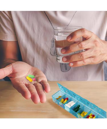 Pill Organiser Pill Box 7 Day. Mon-Sun. 1 Times a Day Weekly Medicine Storage Box. Strong Box. Blue - Buy Online on GoSupps.com