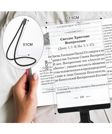 Magnifying Glass for Reading Hands Free 4X Loupe for Seniors Full Page View 5.3"x 8.7" Flexible Magnifier for Needlepoint Small Fonts (Black) - Buy Online on GoSupps.com