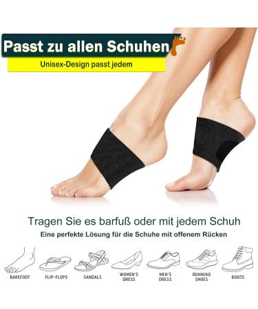 Miayoho Plantar Fasciitis Pain Bandage | Adjustable Compression Inserts for Flat Feet & High Arches | Orthopedic Foot Support (EU 42-48 / 27-30.5cm) - Black - Buy Online on GoSupps.com