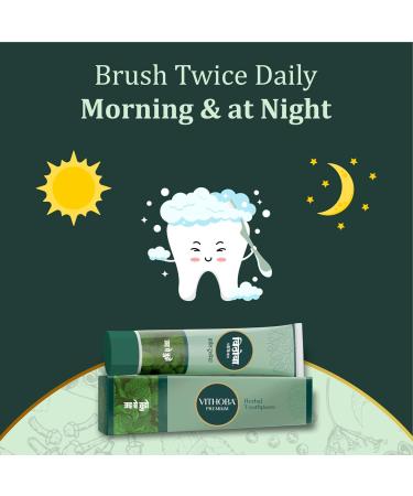 Vithoba Premium Toothpaste Herbal Toothpaste Herbal Toothpaste Herbal Tooth Whitner for Oral Health with Natural Herbs Toothpaste for White Strong Teeth & Refreshing Breath 80g + 40g | - Buy Online on GoSupps.com
