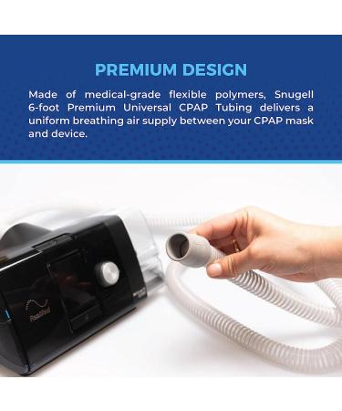 Snugell 6-Foot Universal CPAP Tube | Compatible with Most CPAP Machines | BiPAP BiLevel Device | High-Quality CPAP Tubing - Buy Online on GoSupps.com