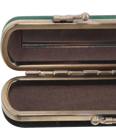 4pcs Velvet Lipstick Box & Makeup Bag Set - Stylish Travel Toiletry Bags for Women - Dark Green Zinc Alloy - Perfect for Makeup & Lipstick Storage - Buy Online on GoSupps.com