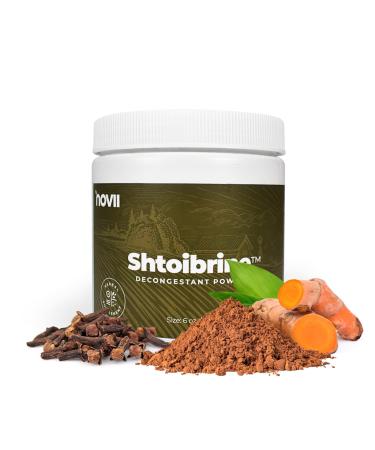 Novii Shtoibrine Decongestant Powder for Sinus Relief- 100% Natural Herbal Sinus Decongestant- Oral Natural Remedy for Congestion & Mucus Relief- Kosher Certified Chest Decongestant - 6oz