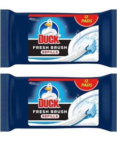 Toilet Cleaner Starter Kit Bundle Includes 1 Duck Fresh Brush With Holder and 24 Flushable Cleaning Duck Fresh Brush Refill Pads - Buy Online on GoSupps.com