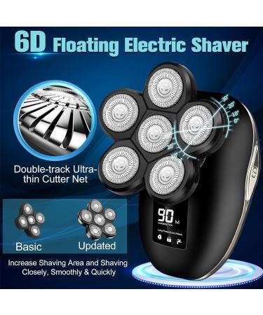 Head Shaver for Bald Men - 6 in 1 Waterproof Electric Razor & Grooming Kit | Cordless Rechargeable 6D Shaving Experience - Buy Online on GoSupps.com