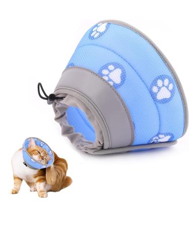 Cat Cone Collar Soft Cat Recovery Collar Soft Collar Cone After Surgery Protect The Neck Anti Lick for Puppies Small Dogs and Cats Blue S